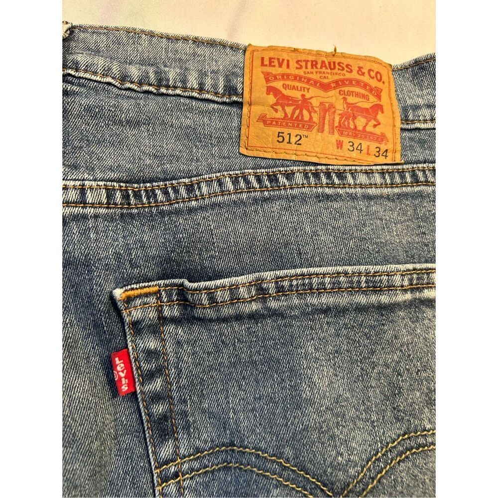 Mens 512 Levis denim taper jeans 34x34 Columbia‎